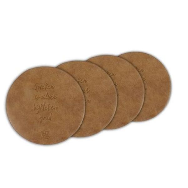 100% Leuk Set Onderzetters 'Spreken Is Zilver, Bijkletsen Goud'  (GR0228) - MerkenOutlet