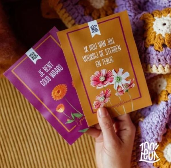 100% Leuk Bloemenzaadjes 'Je Bent Goud Waard' Goudsbloem  (GR0356) - MerkenOutlet