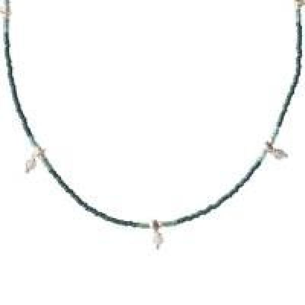 A Beautiful Story Cocoon Labradorite Silver Necklace  (BL26418) - MerkenOutlet