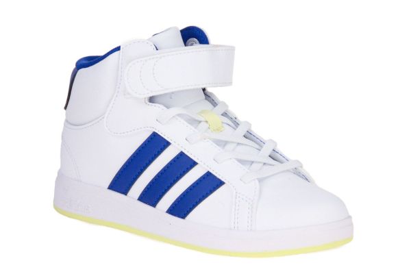 Adidas Grand Court Mid K Wit-Blauwe Sneaker  (IE3861) - MerkenOutlet