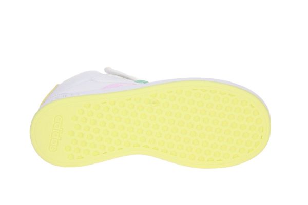 Adidas Grand Court Mid K Wit-Roze Sneaker  (IE8705) - MerkenOutlet