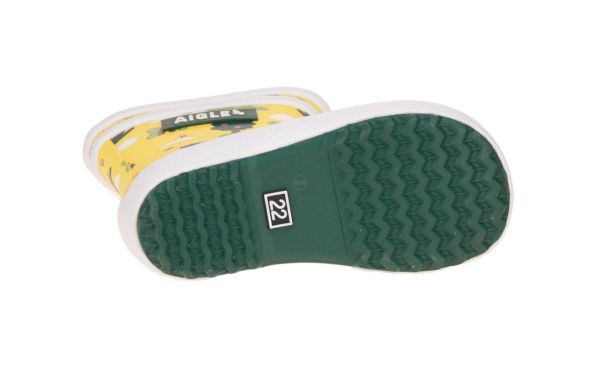 Aigle Babyflac Gele Rubberlaars Animaux  (NA41A) - MerkenOutlet
