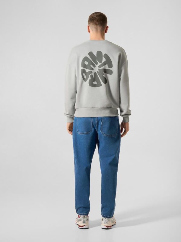 Antwrp Backprint Sweat Sharkskin Straight Fit  (BSW478-L042/000207 - SHARKSKIN) - MerkenOutlet