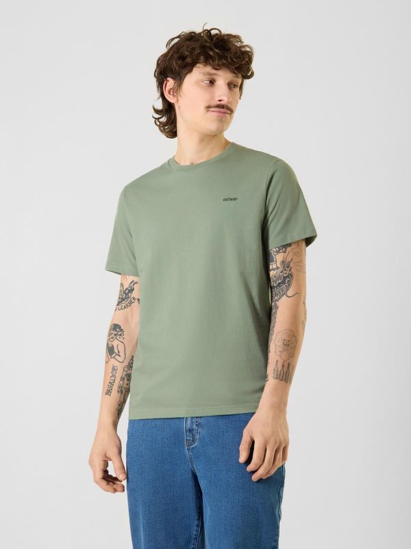 Antwrp Basic Tee - Regular Fit Green Ash  (BTS098R-L001S/000540 - GREEN ASH) - MerkenOutlet