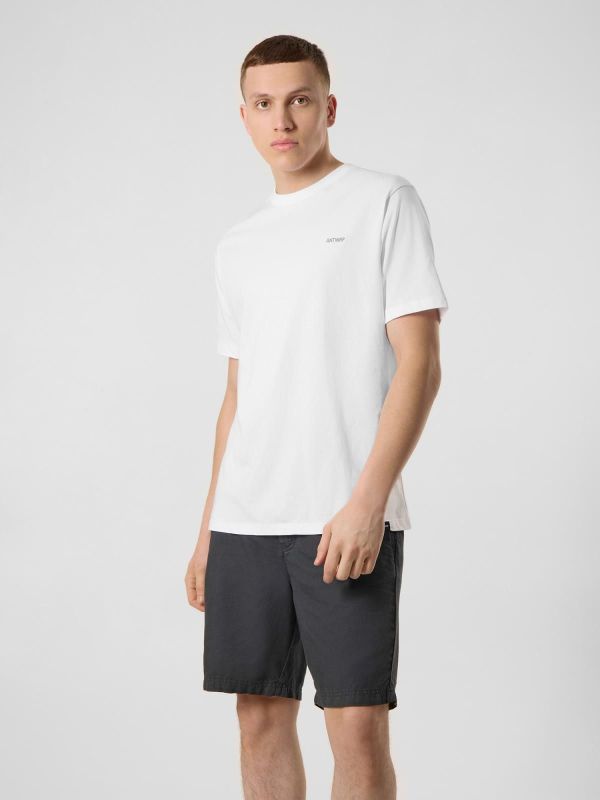 Antwrp Backprint T-shirt White Straight Fit  (BTS478-L001S/000100 WHITE) - MerkenOutlet