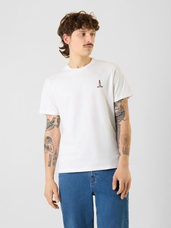Antwrp Tabasco Logo T-shirt White  (BTS515-L001S/000100 WHITE) - MerkenOutlet