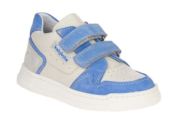 Babybotte Beige-Blauwe Velcroschoen  (6182B228) - MerkenOutlet