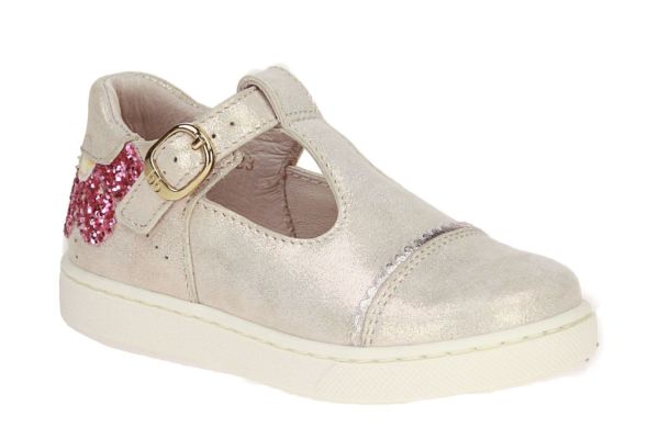 Babybotte Roze Metallic Nubuck Schoentje  (6204B028) - MerkenOutlet