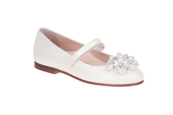 Beberlis Parelmoer Ballerina Velcroriempje  (20641) - MerkenOutlet