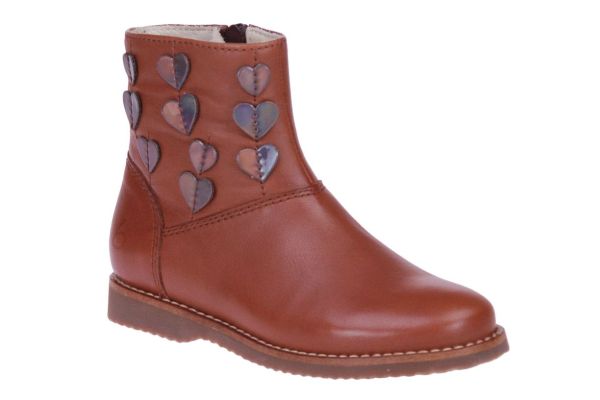 Beberlis Cognac Enkellaars Hartjes  (22169) - MerkenOutlet