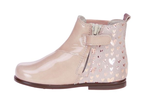 Beberlis Roze Enkellaars Hartjes  (22811) - MerkenOutlet