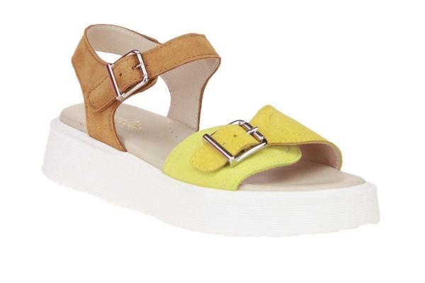 Beberlis Cognac-Gele Sandaal  (23754-C) - MerkenOutlet