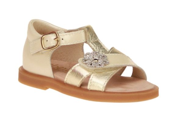 Beberlis Sandaaltje Gesloten Hiel Beige-Goud  (23802 ) - MerkenOutlet