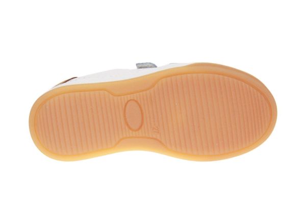 Beberlis Velcroschoen Wit-Blauw  (23808-C) - MerkenOutlet