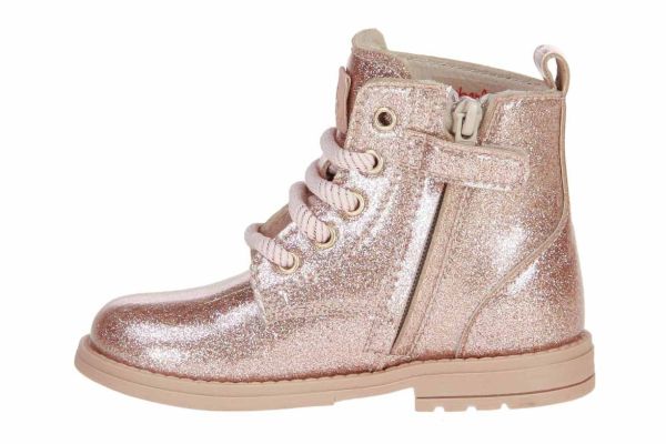 Beberlis Roze Veterboot Glitter  (24208-A) - MerkenOutlet