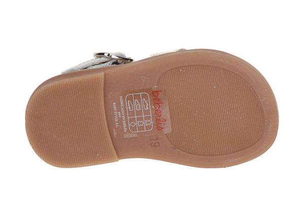 Beberlis Beige-Goud Sandaaltje  (24424) - MerkenOutlet