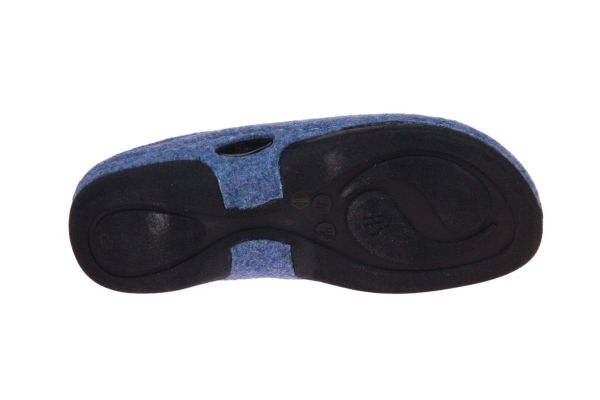 Berkemann Lauren Blauwe Pantoffel  (01578-028) - MerkenOutlet