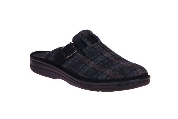 Berkemann Grijs-Zwarte Pantoffel  (05710-596) - MerkenOutlet