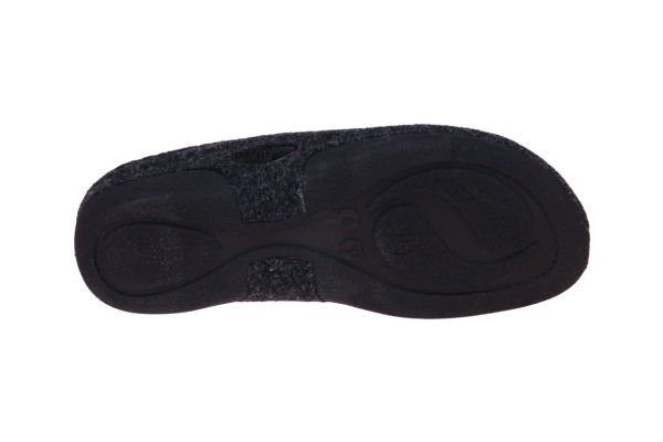 Berkemann Lauren Donker Grijze Pantoffel  (01553-937) - MerkenOutlet