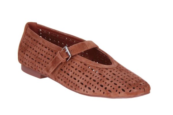 Bibi Lou Maia Flat Cuero  (604Z38VK-Y-V26 TAN) - MerkenOutlet