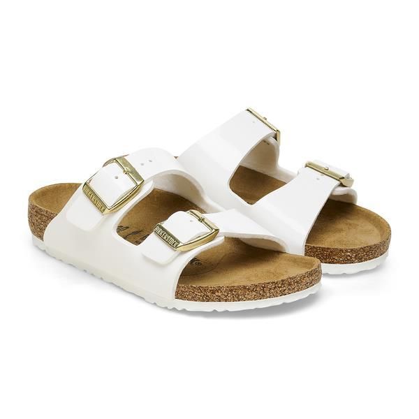 Birkenstock Kids Arizona Narrow BF Patent White  (1027150) - MerkenOutlet