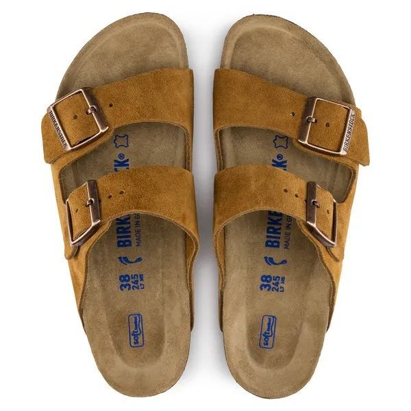 Birkenstock Arizona Narrow Soft Footbed Suede Leather Mink  (1009527) - MerkenOutlet