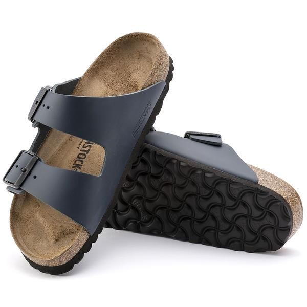 Birkenstock Arizona Narrow Natural Leather Blue  (BI051153) - MerkenOutlet