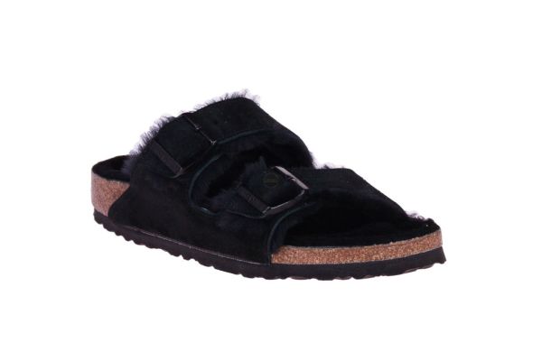 Birkenstock Arizona Shearling Zwarte Slipper  (BI752663) - MerkenOutlet