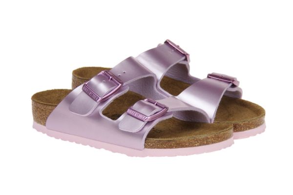 Birkenstock Kids Arizona Narrow Metallic Paarse Slipper  (BI1012510) - MerkenOutlet