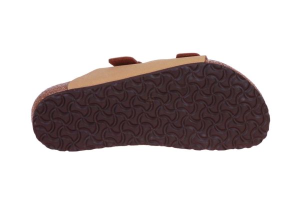 Birkenstock Kids Arizona Narrow Vegan Camel Slipper  (BI1021625) - MerkenOutlet