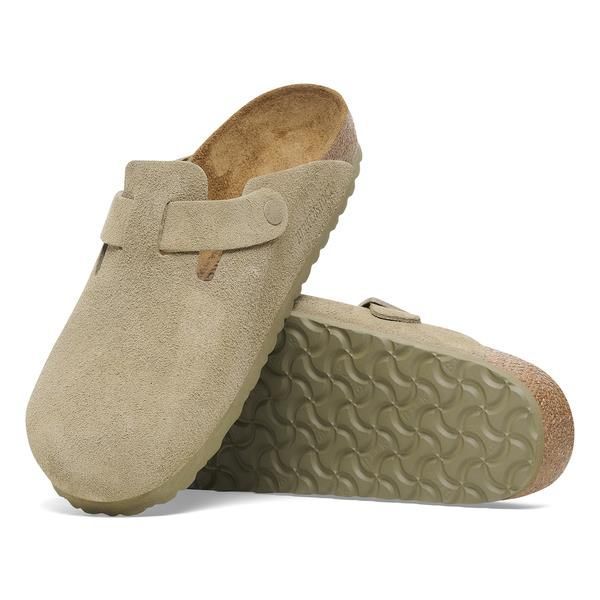 Birkenstock Boston Suede Leather Faded Khaki  (1025844) - MerkenOutlet
