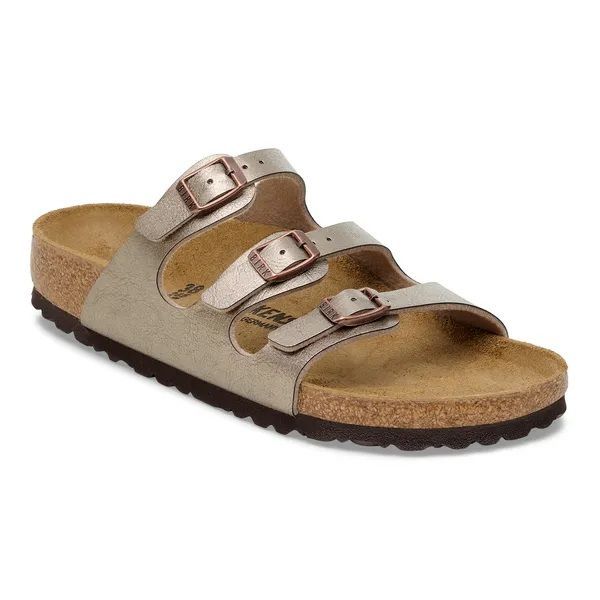 Birkenstock Florida Narrow Birko-Flor Graceful Taupe  (1030352) - MerkenOutlet