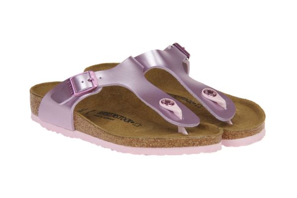 Birkenstock Kids Gizeh Narrow Metallic Paarse Slipper  (BI1012528) - MerkenOutlet