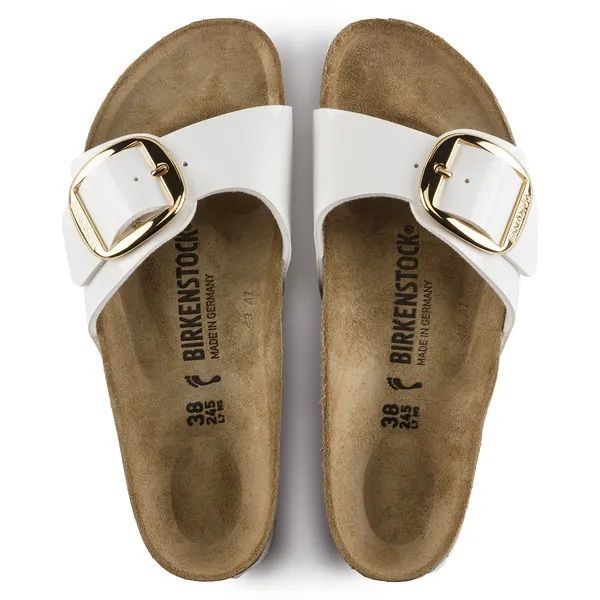 Birkenstock Madid Big Buckle Patent White  (1019814) - MerkenOutlet