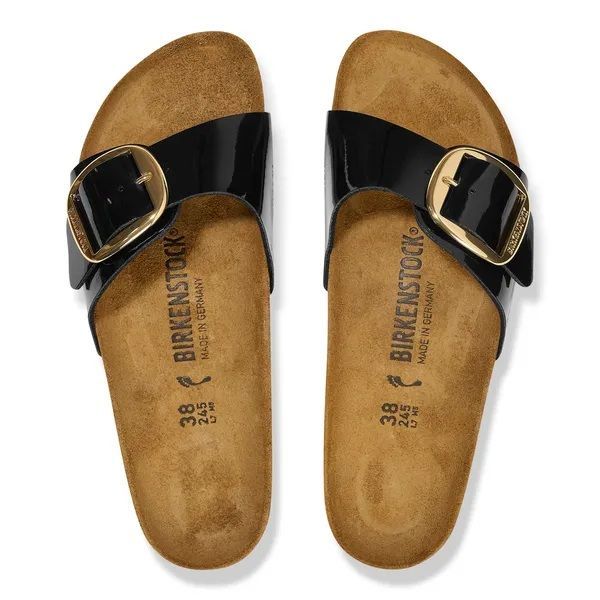 Birkenstock Madrid Big Buckle Patent Black/Gold  (1027785) - MerkenOutlet