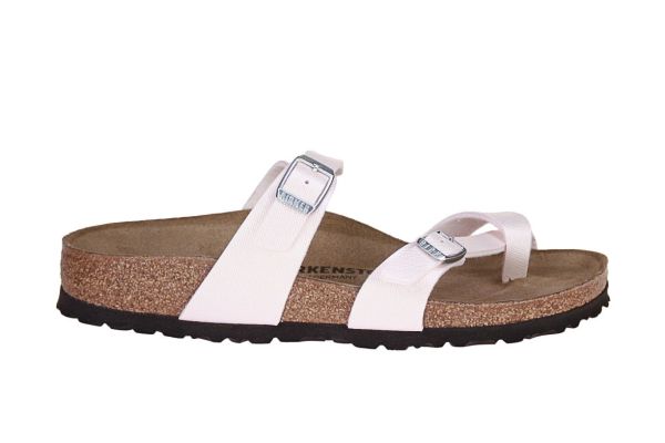 Birkenstock Mayari Birko-Flor Embossed Narrow Fit Saffiano Iridescent Light Rose  (1029229) - MerkenOutlet