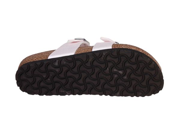 Birkenstock Mayari Birko-Flor Embossed Narrow Fit Saffiano Iridescent Light Rose  (1029229) - MerkenOutlet