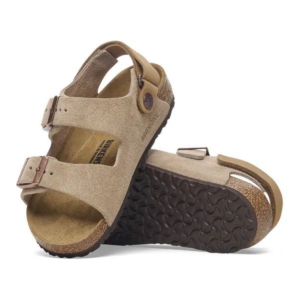 Birkenstock Milano AS Kids Suede Leather Taupe  (1029471) - MerkenOutlet