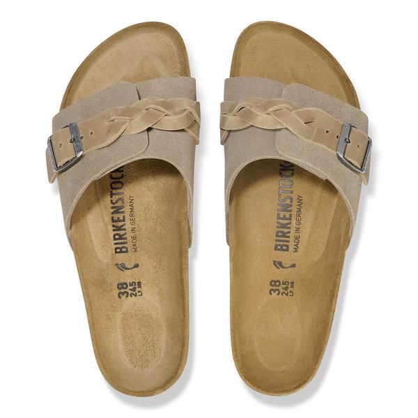 Birkenstock Narrow Oita Braided Suede Leather Taupe  (1026730) - MerkenOutlet