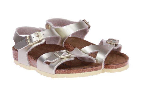 Birkenstock Kids Rio Narrow Electric Metallic Gouden Sandaal  (1014829) - MerkenOutlet