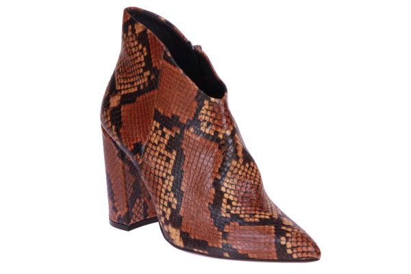 Bruno Premi Bruin/Camel Enkellaars Slangenprint  (BY3304X-ROVERE) - MerkenOutlet