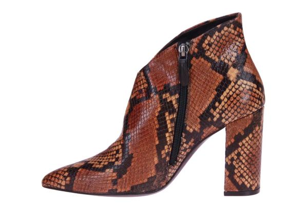 Bruno Premi Bruin/Camel Enkellaars Slangenprint  (BY3304X-ROVERE) - MerkenOutlet