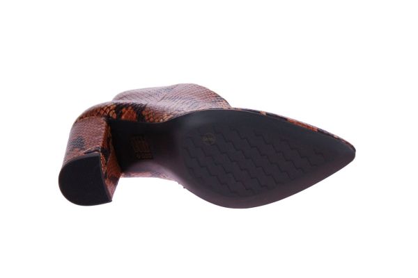 Bruno Premi Bruin/Camel Enkellaars Slangenprint  (BY3304X-ROVERE) - MerkenOutlet