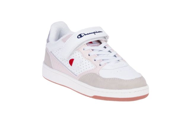 Champion JR Delray Velcro Low Wit-Roze  (30221034.79A) - MerkenOutlet