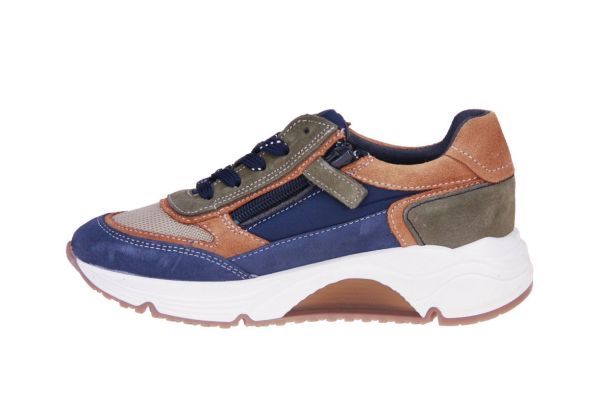 CKS Crazy Cognac-Blauwe Sneaker  (CRAZY-COGNAC) - MerkenOutlet