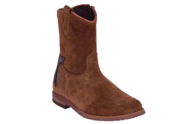 Clic Cognac Suede Korte Laars  (9808-MOGANO) - MerkenOutlet