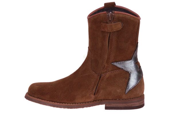 Clic Cognac Suede Korte Laars  (9808-MOGANO) - MerkenOutlet