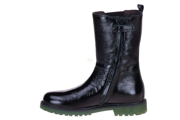 Clic! Zwart Lak Chunky Laars  (20400-ZWART) - MerkenOutlet