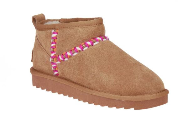 Colors of California Short Winterboot Stitch Camel  (HC.YW237-TAN) - MerkenOutlet