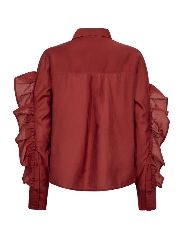 CPH Muse Molly Shirt With Ruffles Red Pear  (206639 RED PEAR) - MerkenOutlet